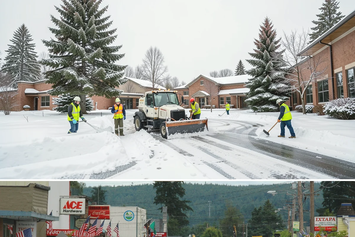 Back Patio Snow Removal in Carnation, King County, WA - Reserve your spot in early winter so the back of your home is covered when lowland snow arrives.