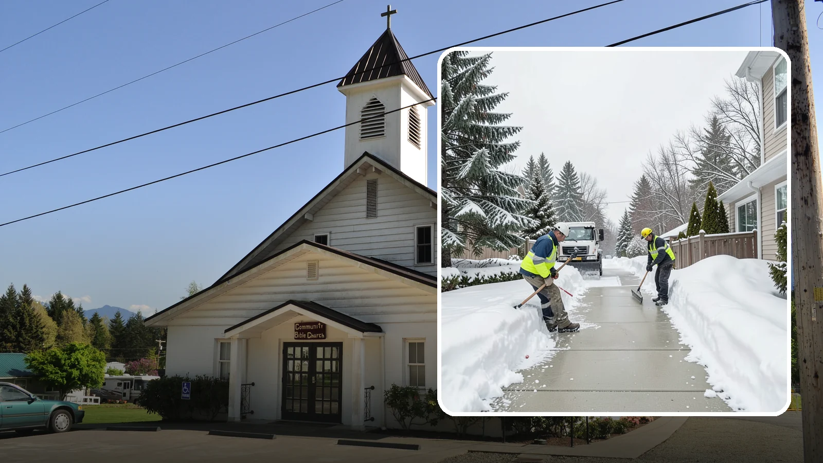 Back Patio Snow Removal in Concrete, Skagit County, WA - We clear snow off back patios so your outdoor space and rear exits stay usable during a cold snap.