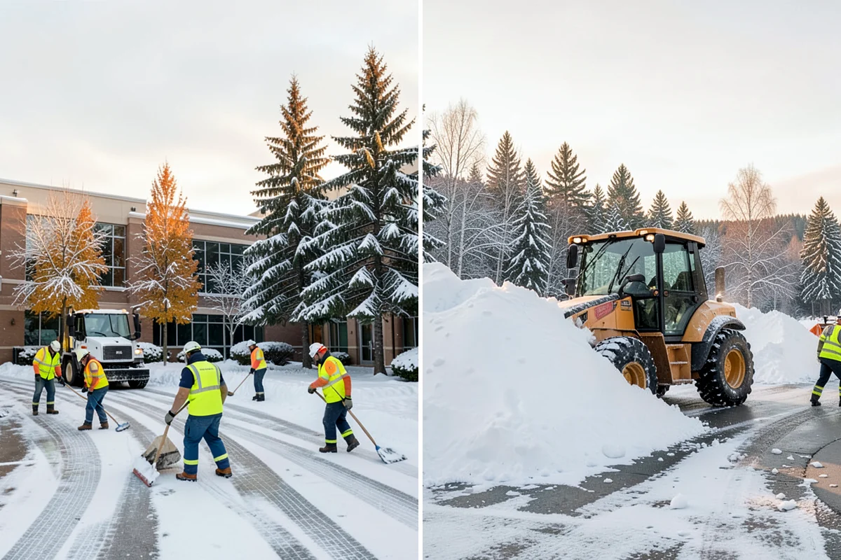Back Patio Snow Removal in Concrete, Skagit County, WA - We inspect the patio material and surrounding access points