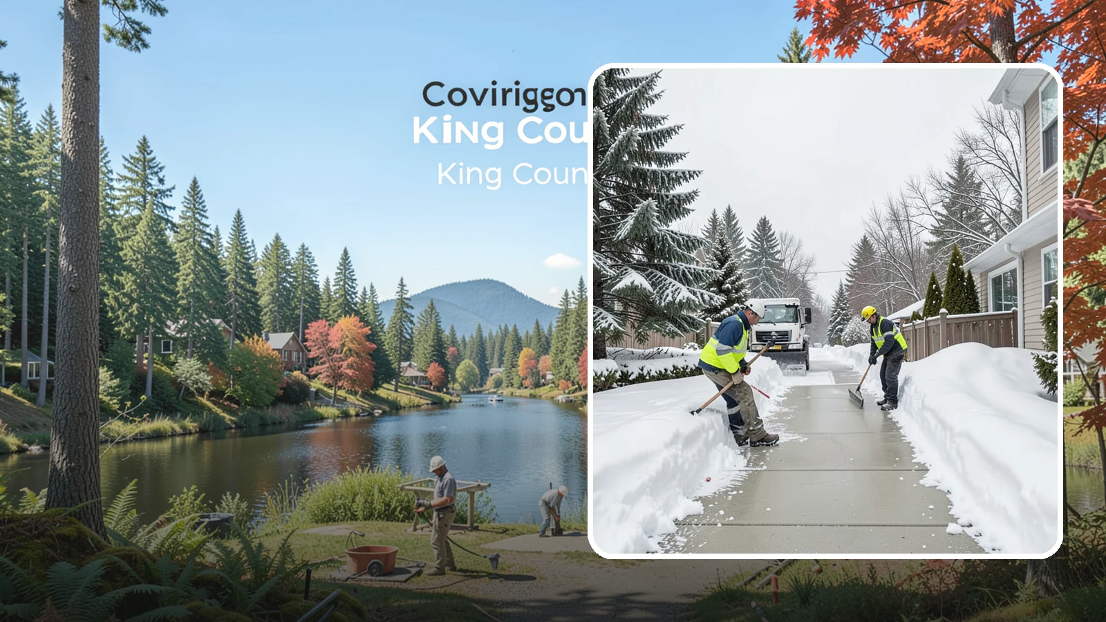Back Patio Snow Removal in Covington, King County, WA - We clear snow off back patios so your outdoor space and rear exits stay usable during a cold snap.
