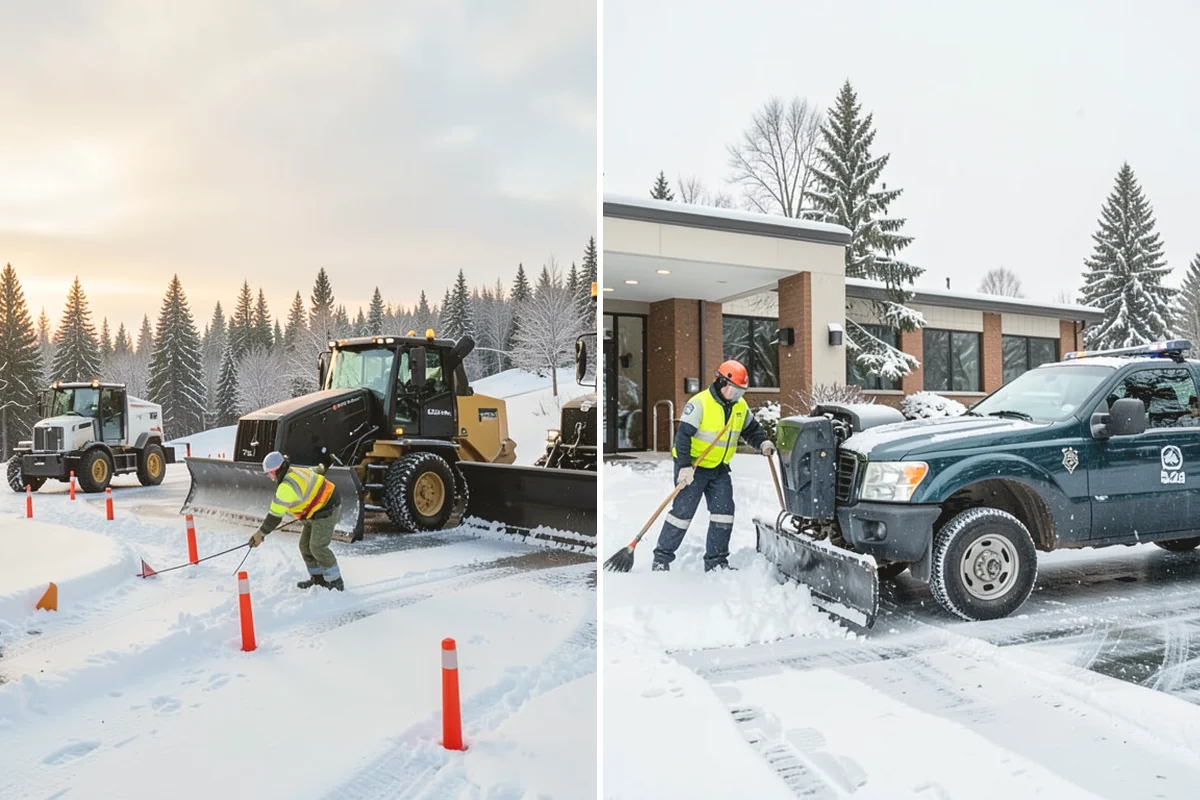 Back Patio Snow Removal in Covington, King County, WA - We inspect the patio material and surrounding access points