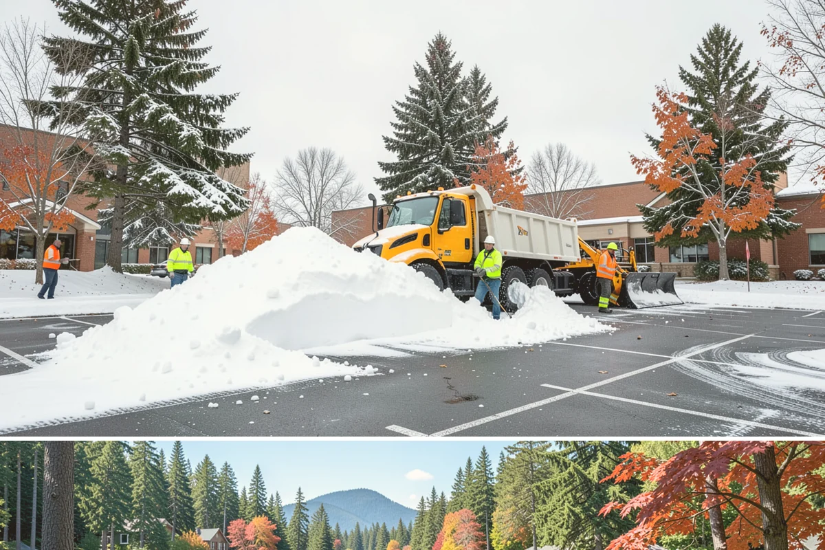 Back Patio Snow Removal in Covington, King County, WA - Reserve your spot in early winter so the back of your home is covered when lowland snow arrives.