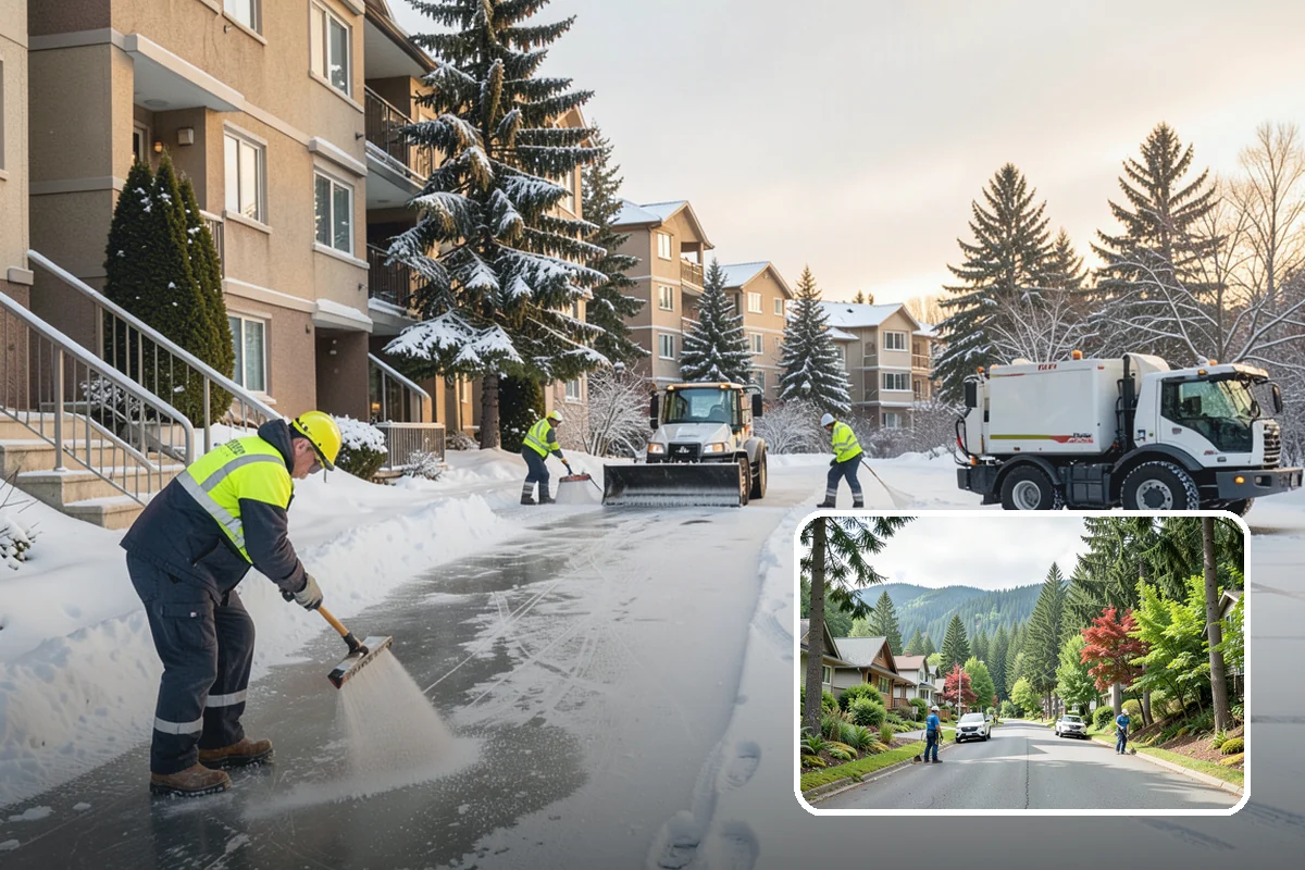 Back Patio Snow Removal in Darrington, Snohomish County, WA - Keeps everyday rear-yard routes usable in winter