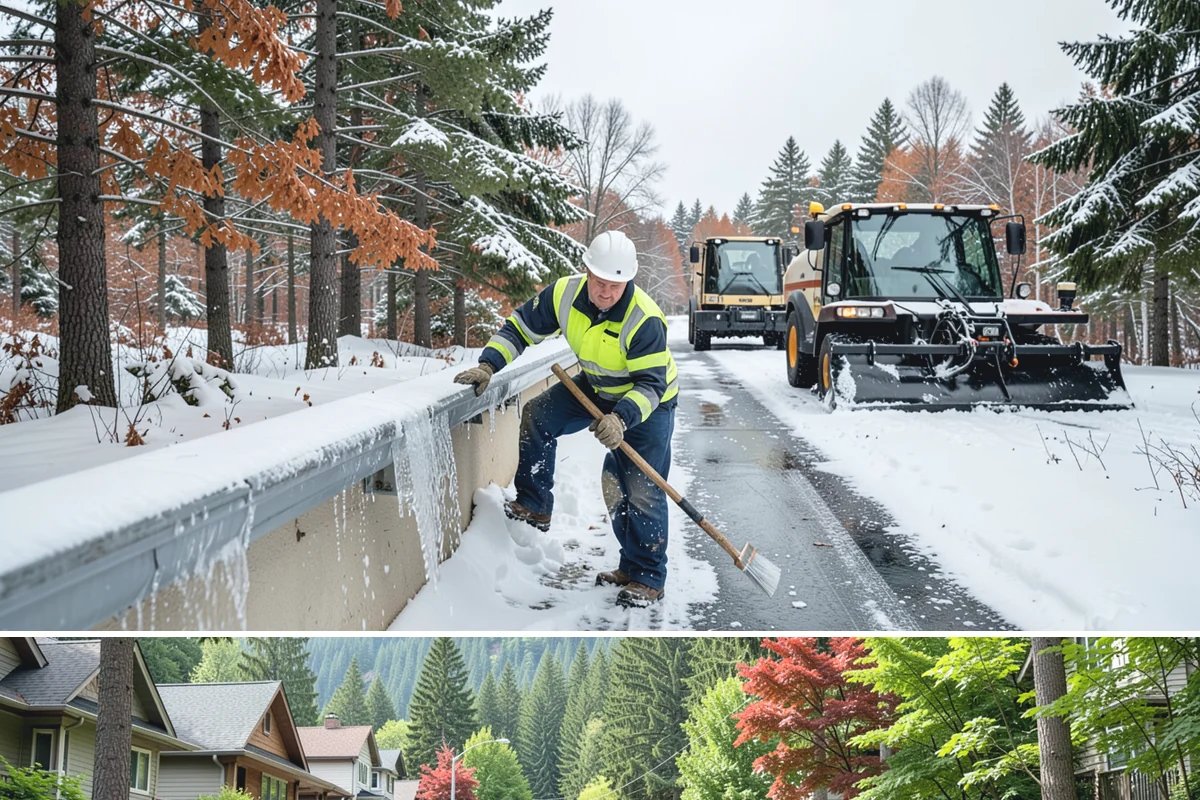 Back Patio Snow Removal in Darrington, Snohomish County, WA - Reserve your spot in early winter so the back of your home is covered when lowland snow arrives.
