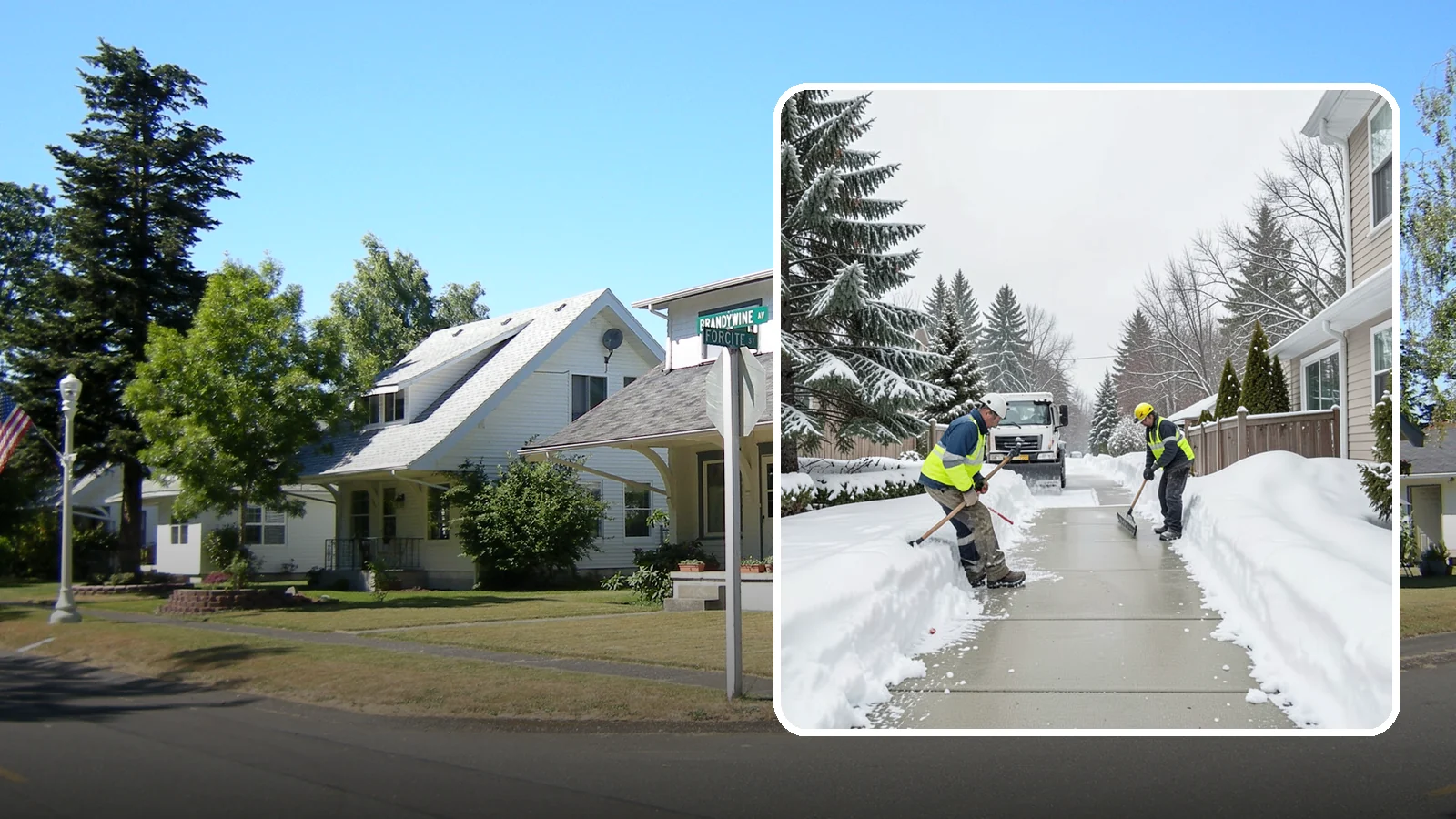 Back Patio Snow Removal in DuPont, Pierce County, WA - We clear snow off back patios so your outdoor space and rear exits stay usable during a cold snap.