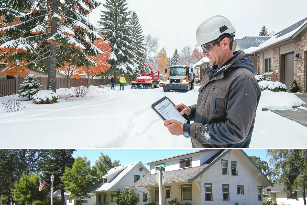 Back Patio Snow Removal in DuPont, Pierce County, WA - Reserve your spot in early winter so the back of your home is covered when lowland snow arrives.