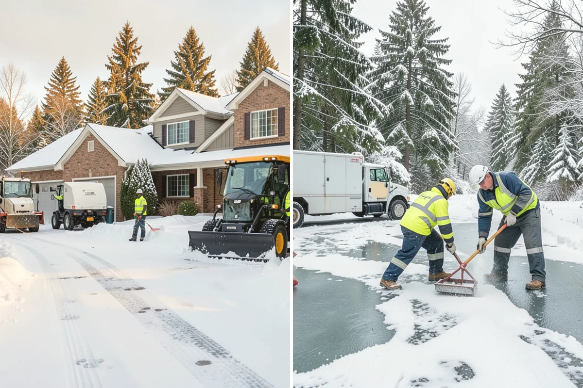 Back Patio Snow Removal in Duvall, King County, WA - We inspect the patio material and surrounding access points