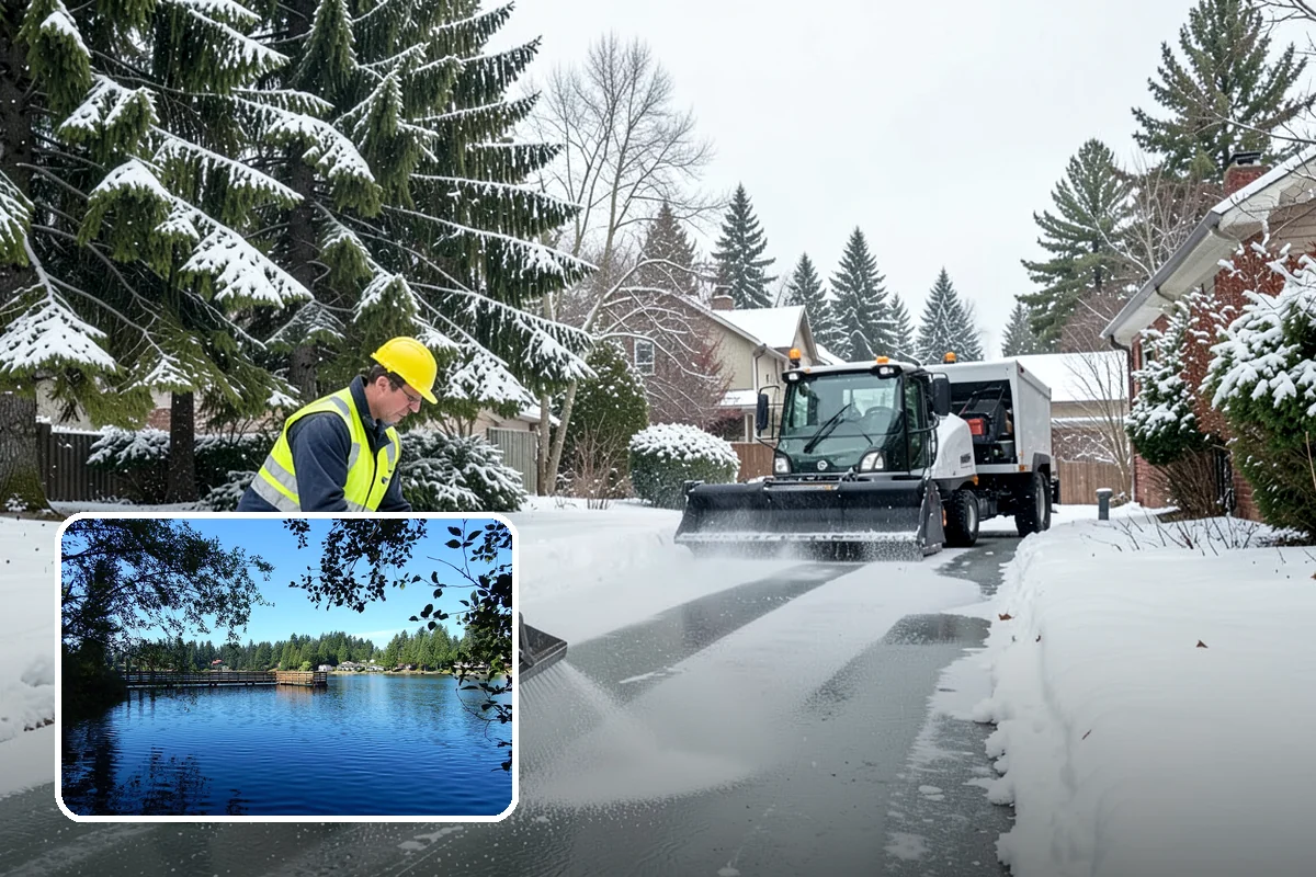 Back Patio Snow Removal in Federal Way, King County, WA - Keeps everyday rear-yard routes usable in winter