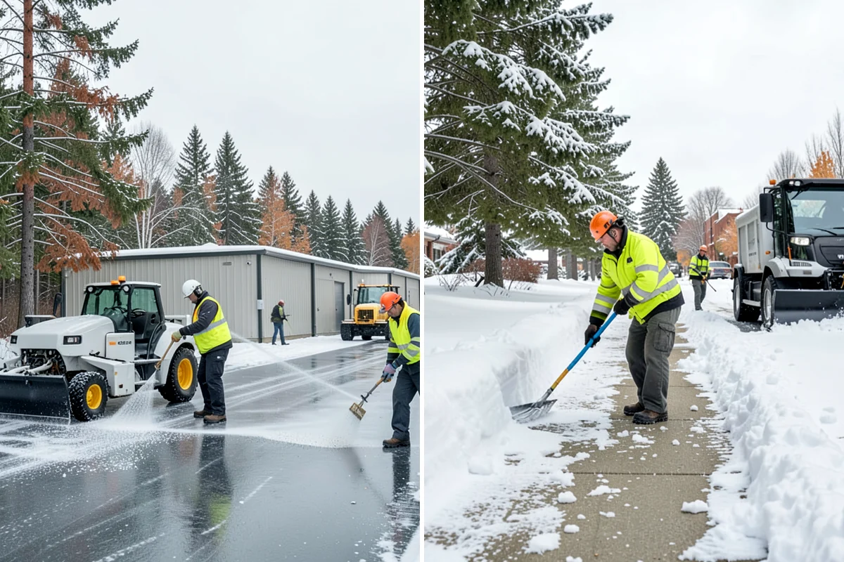 Back Patio Snow Removal in Federal Way, King County, WA - We inspect the patio material and surrounding access points