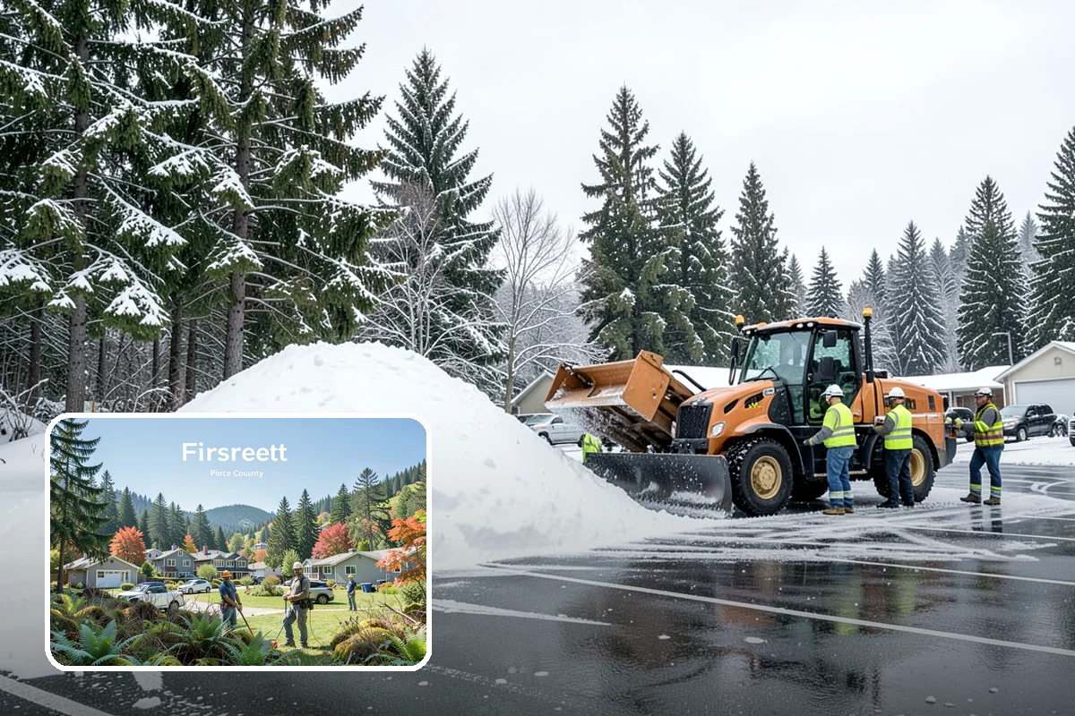 Back Patio Snow Removal in Fircrest, Pierce County, WA - Keeps everyday rear-yard routes usable in winter