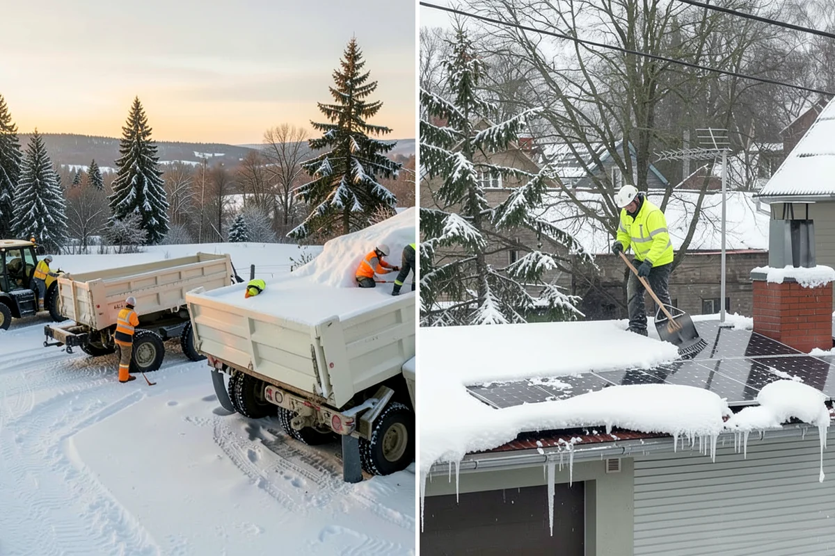 Back Patio Snow Removal in Fircrest, Pierce County, WA - We inspect the patio material and surrounding access points