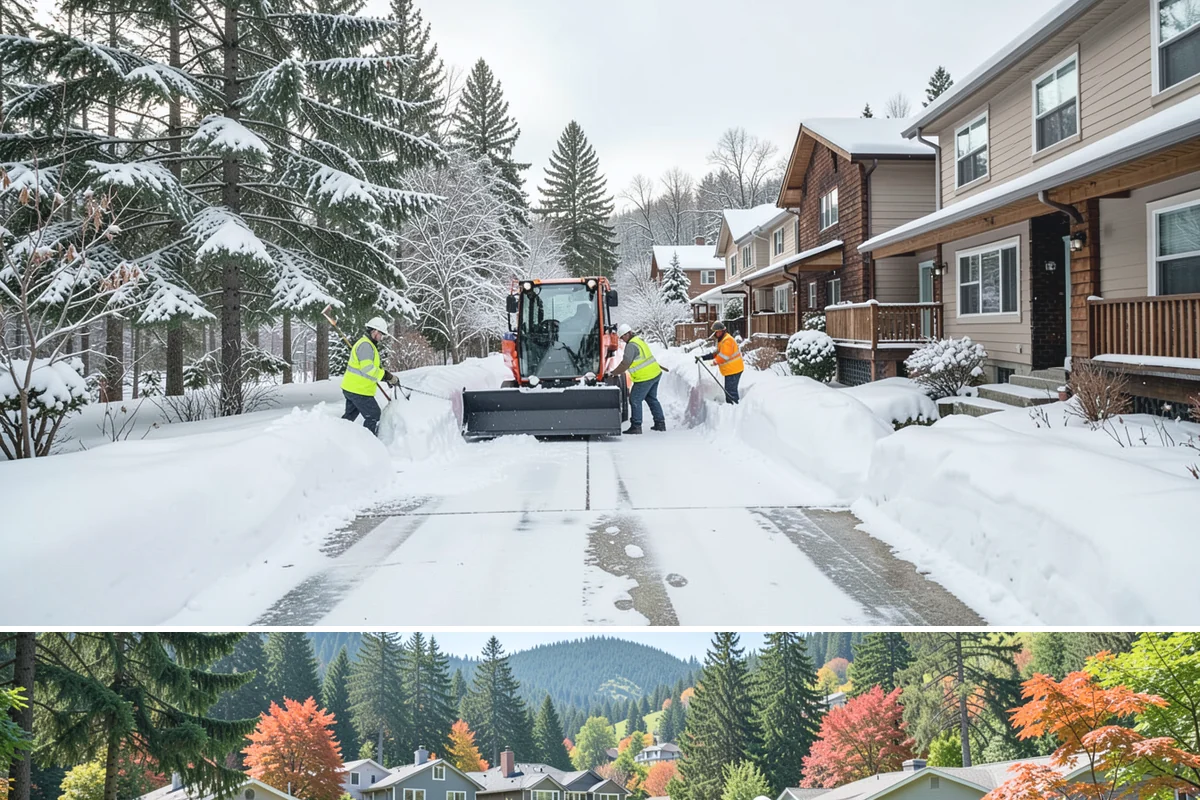 Back Patio Snow Removal in Fircrest, Pierce County, WA - Reserve your spot in early winter so the back of your home is covered when lowland snow arrives.