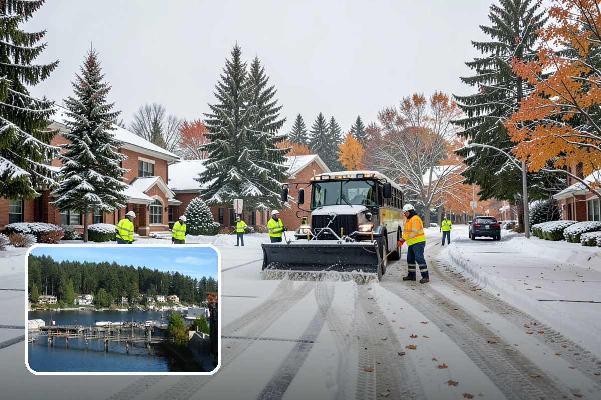 Back Patio Snow Removal in Gig Harbor, Pierce County, WA - Keeps everyday rear-yard routes usable in winter