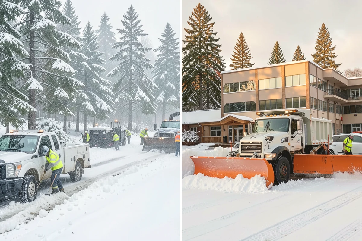 Back Patio Snow Removal in Issaquah, King County, WA - We inspect the patio material and surrounding access points