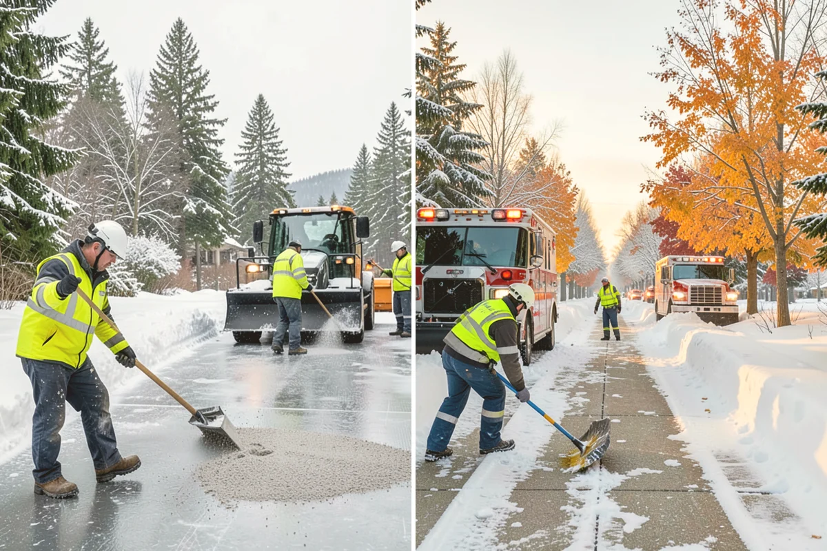 Back Patio Snow Removal in Kirkland, King County, WA - We inspect the patio material and surrounding access points