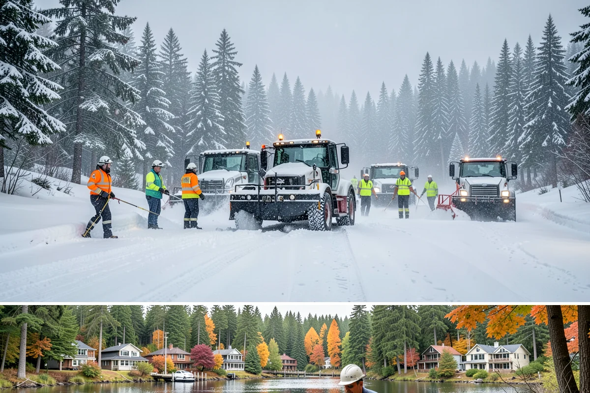 Back Patio Snow Removal in La Conner, Skagit County, WA - Reserve your spot in early winter so the back of your home is covered when lowland snow arrives.
