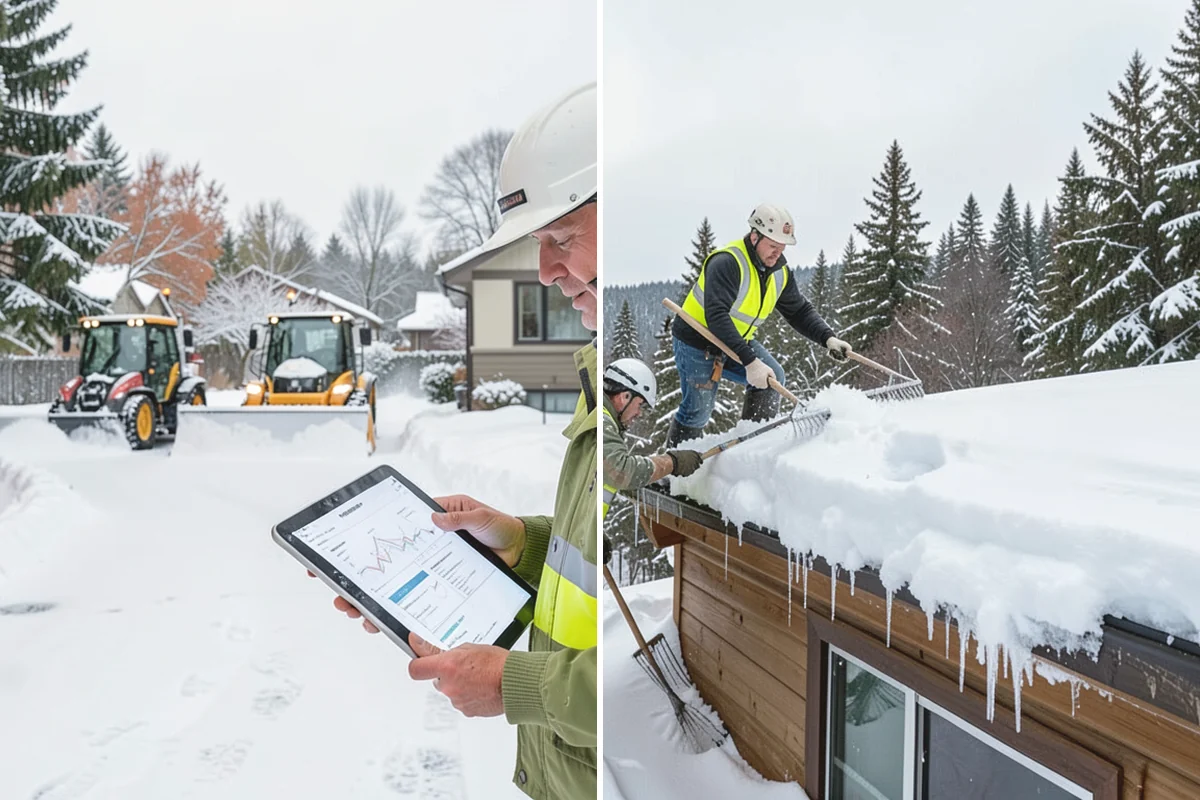Back Patio Snow Removal in Lake Stevens, Snohomish County, WA - We inspect the patio material and surrounding access points