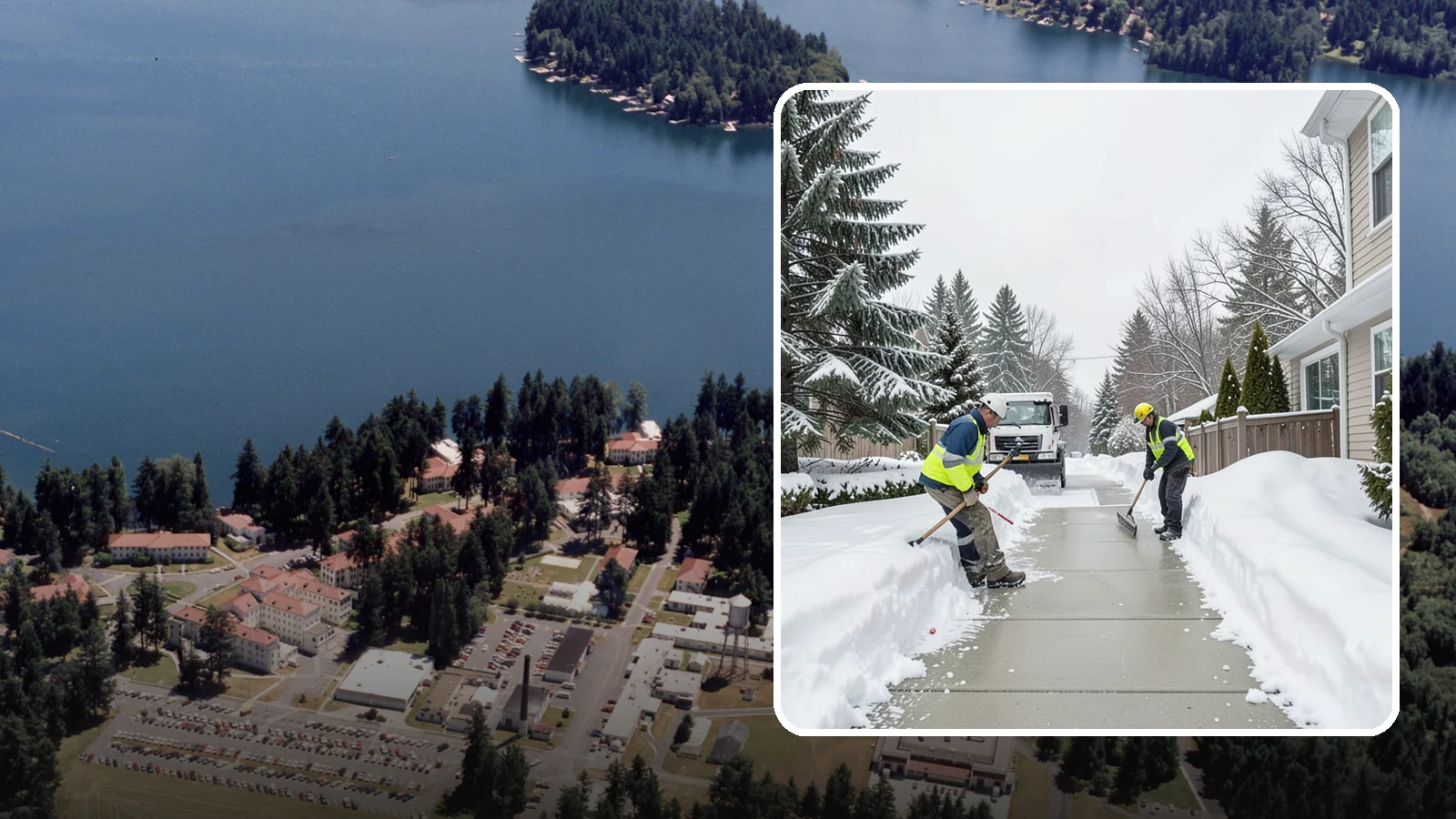 Back Patio Snow Removal in Lakewood, Pierce County, WA - We clear snow off back patios so your outdoor space and rear exits stay usable during a cold snap.