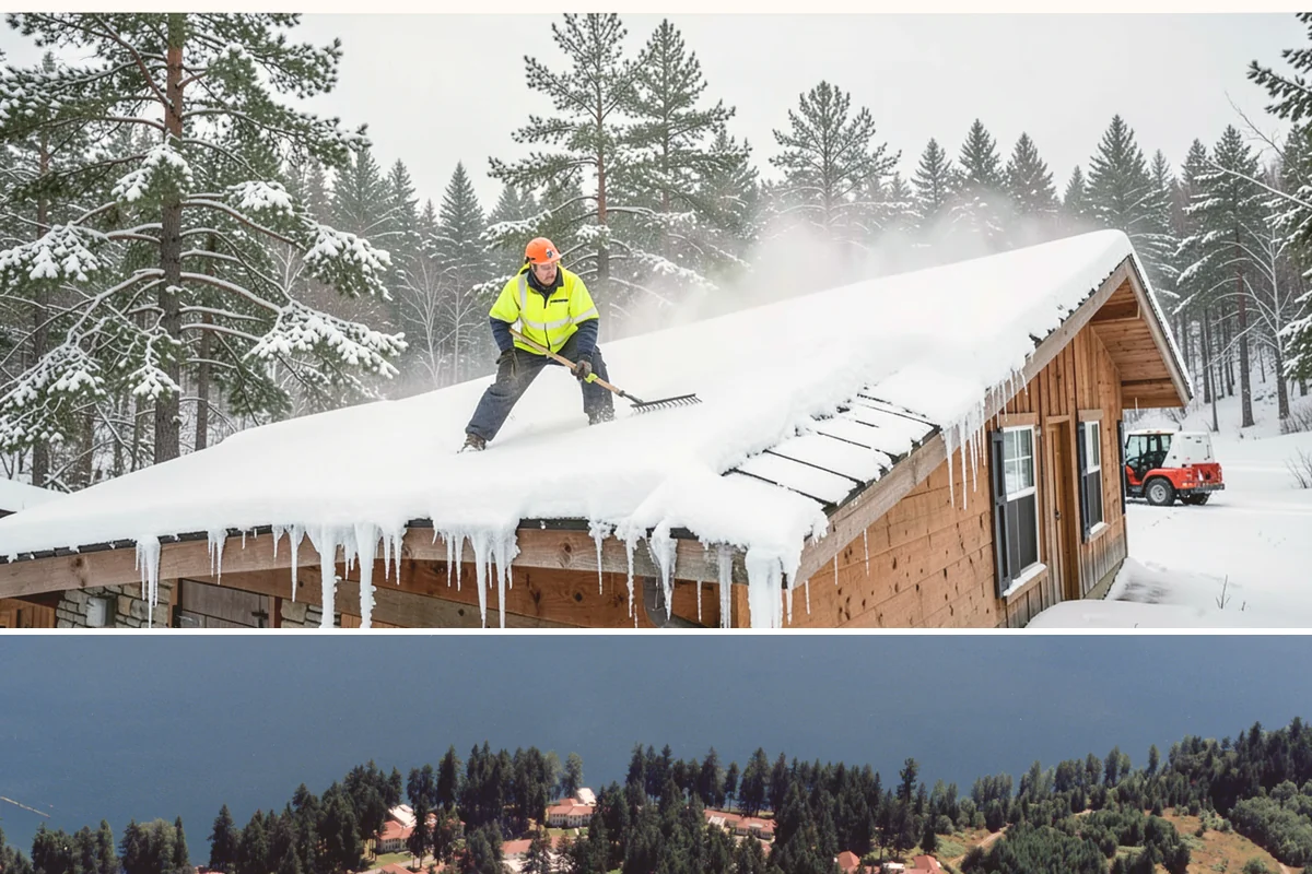Back Patio Snow Removal in Lakewood, Pierce County, WA - Reserve your spot in early winter so the back of your home is covered when lowland snow arrives.