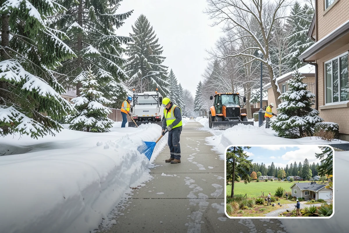 Back Patio Snow Removal in Lyman, Skagit County, WA - Keeps everyday rear-yard routes usable in winter