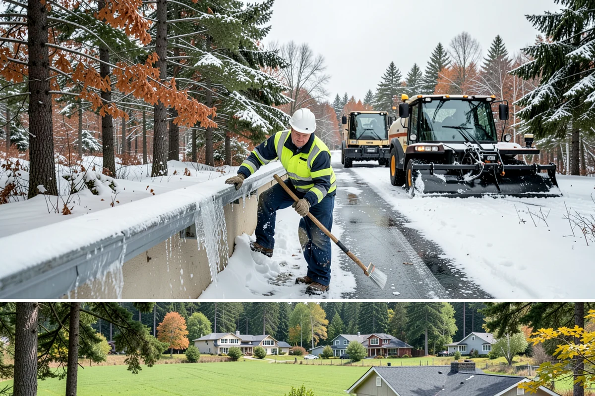 Back Patio Snow Removal in Lyman, Skagit County, WA - Reserve your spot in early winter so the back of your home is covered when lowland snow arrives.
