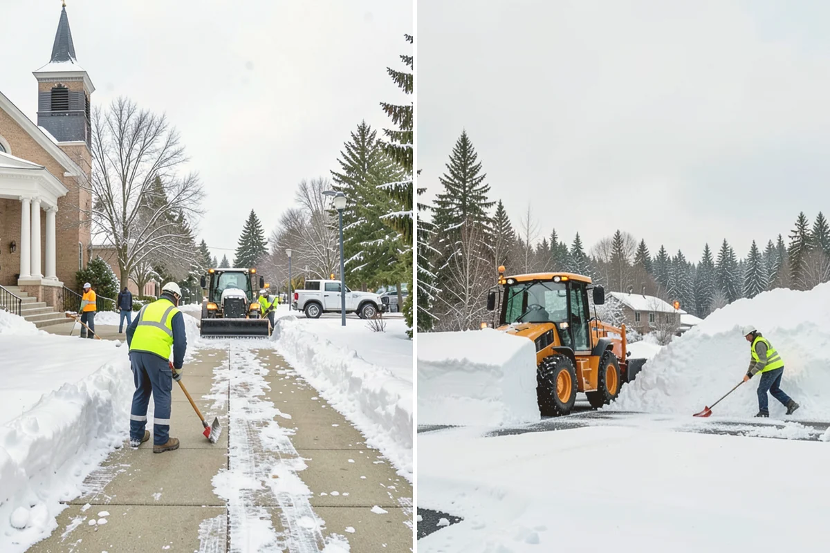 Back Patio Snow Removal in Lynnwood, Snohomish County, WA - We inspect the patio material and surrounding access points