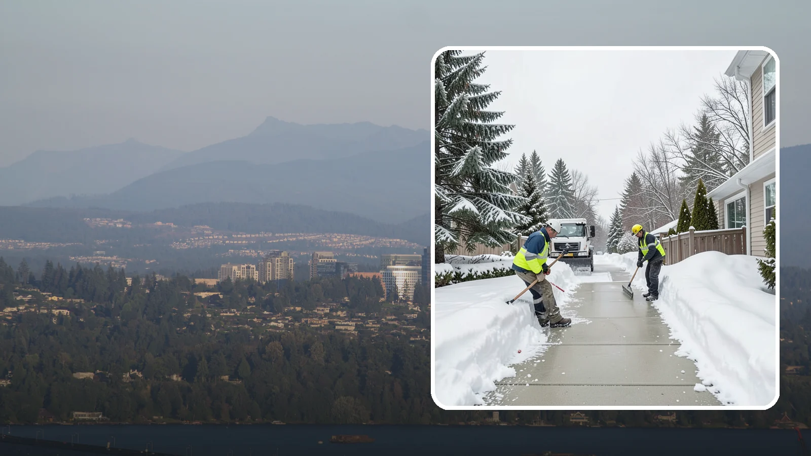 Back Patio Snow Removal in Medina, King County, WA - We clear snow off back patios so your outdoor space and rear exits stay usable during a cold snap.