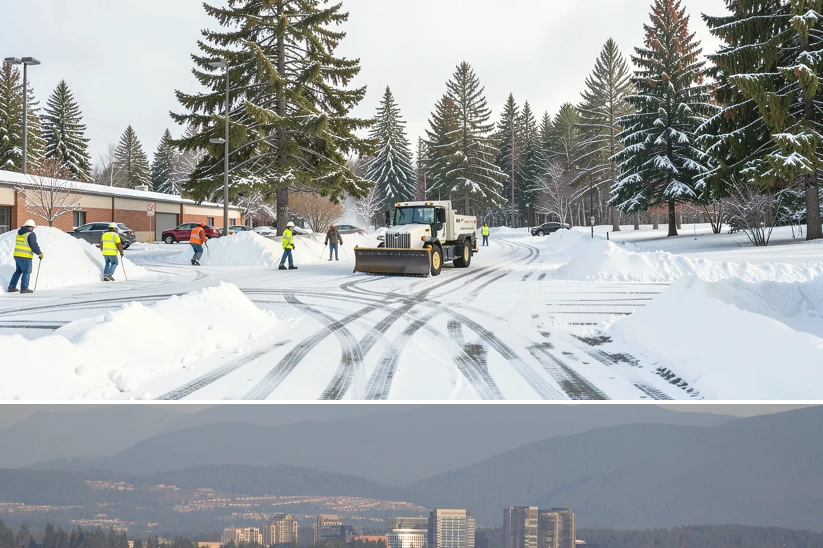 Back Patio Snow Removal in Medina, King County, WA - Reserve your spot in early winter so the back of your home is covered when lowland snow arrives.