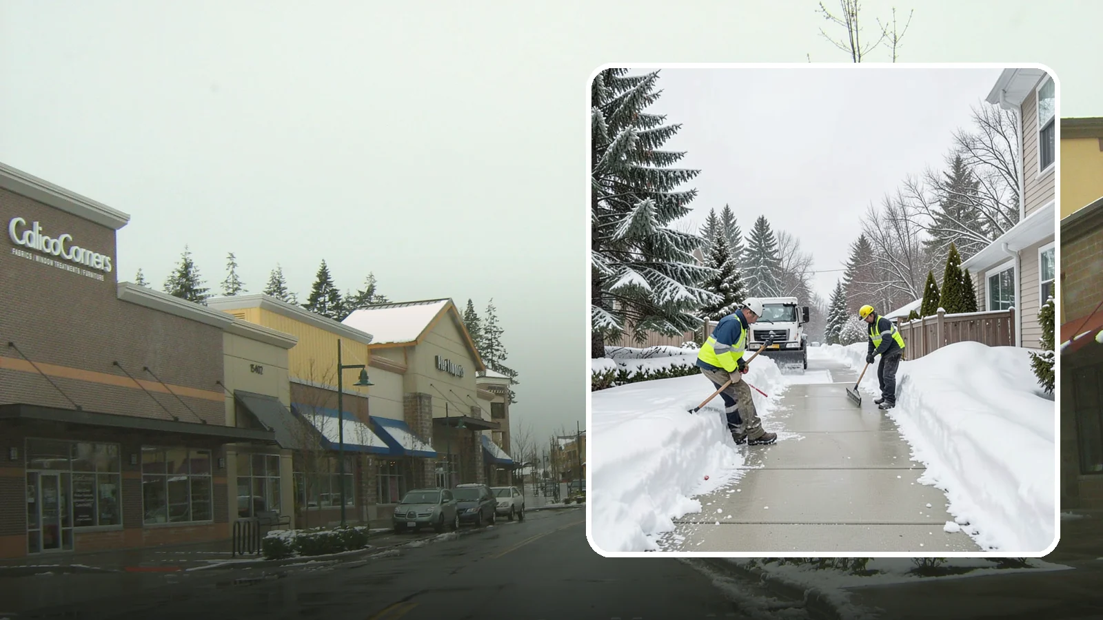 Back Patio Snow Removal in Mill Creek, Snohomish County, WA - We clear snow off back patios so your outdoor space and rear exits stay usable during a cold snap.