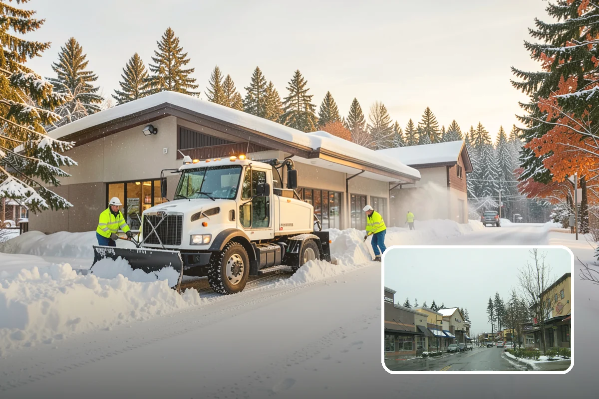 Back Patio Snow Removal in Mill Creek, Snohomish County, WA - Keeps everyday rear-yard routes usable in winter