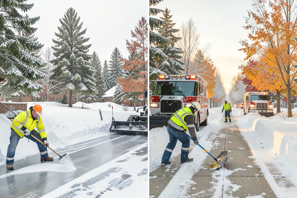 Back Patio Snow Removal in Monroe, Snohomish County, WA - We inspect the patio material and surrounding access points
