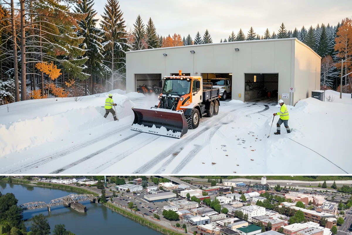 Back Patio Snow Removal in Mount Vernon, Skagit County, WA - Reserve your spot in early winter so the back of your home is covered when lowland snow arrives.