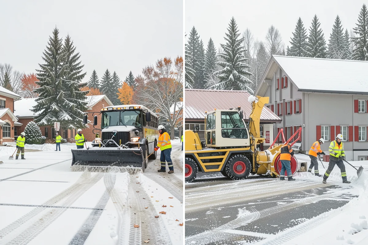 Back Patio Snow Removal in North Bend, King County, WA - We inspect the patio material and surrounding access points