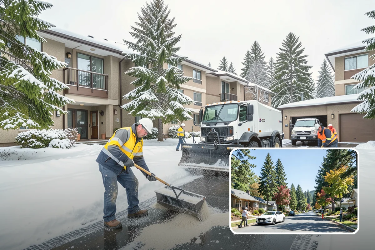 Back Patio Snow Removal in Orting, Pierce County, WA - Keeps everyday rear-yard routes usable in winter