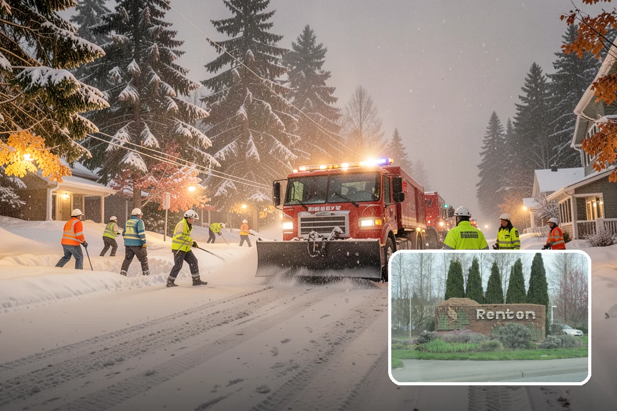 Back Patio Snow Removal in Renton, King County, WA - Keeps everyday rear-yard routes usable in winter