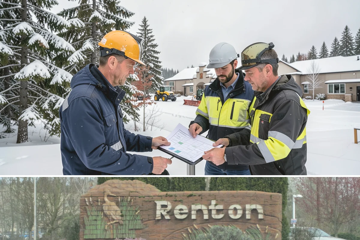 Back Patio Snow Removal in Renton, King County, WA - Reserve your spot in early winter so the back of your home is covered when lowland snow arrives.