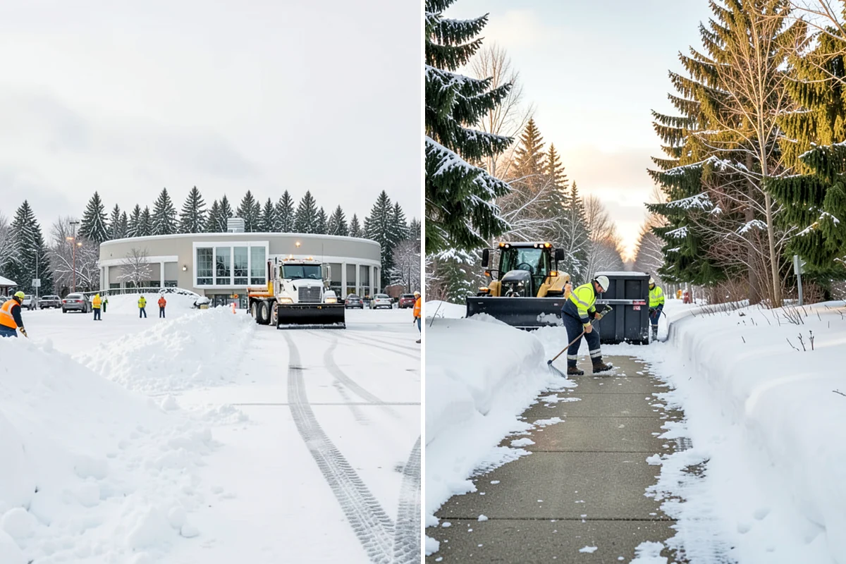 Back Patio Snow Removal in Sedro-Woolley, Skagit County, WA - We inspect the patio material and surrounding access points