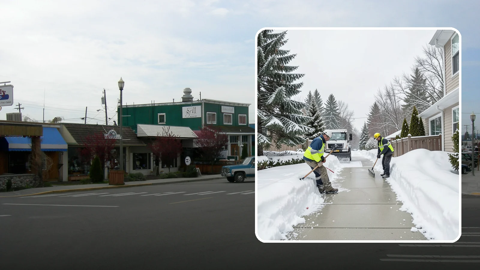 Back Patio Snow Removal in Stanwood, Snohomish County, WA - We clear snow off back patios so your outdoor space and rear exits stay usable during a cold snap.
