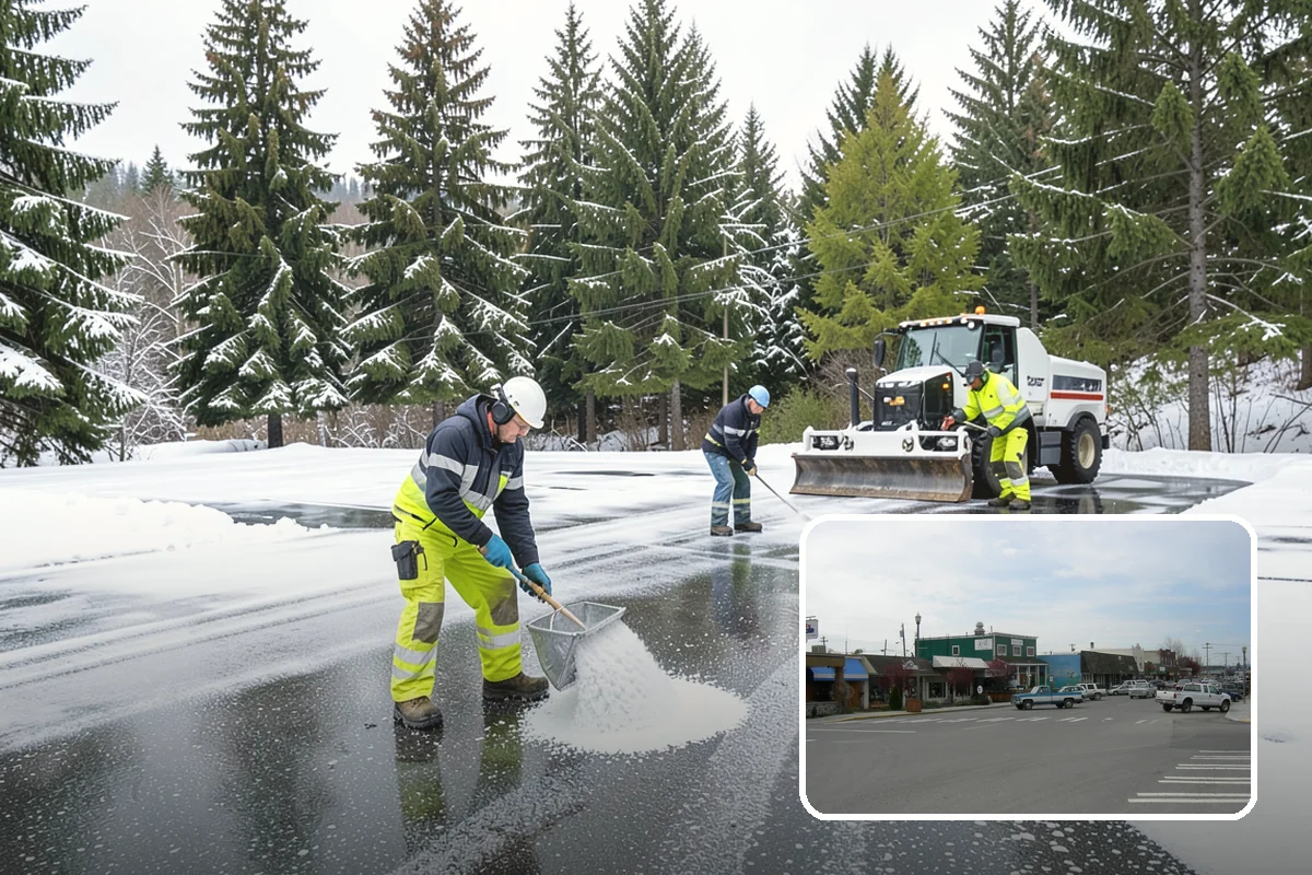 Back Patio Snow Removal in Stanwood, Snohomish County, WA - Keeps everyday rear-yard routes usable in winter