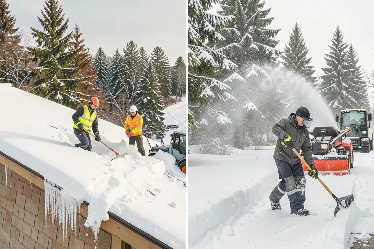 Back Patio Snow Removal in Stanwood, Snohomish County, WA - We inspect the patio material and surrounding access points