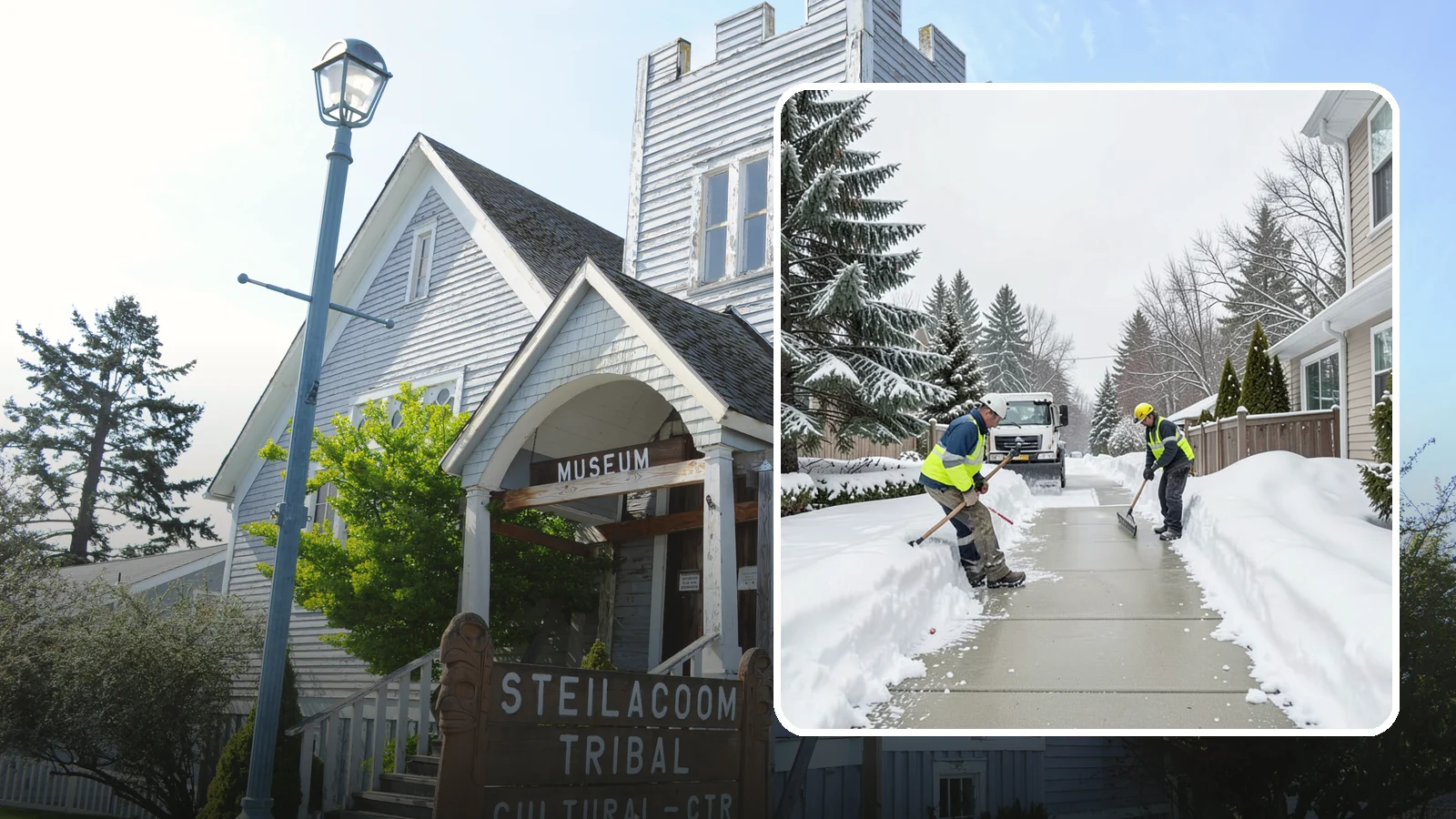 Back Patio Snow Removal in Steilacoom, Pierce County, WA - We clear snow off back patios so your outdoor space and rear exits stay usable during a cold snap.