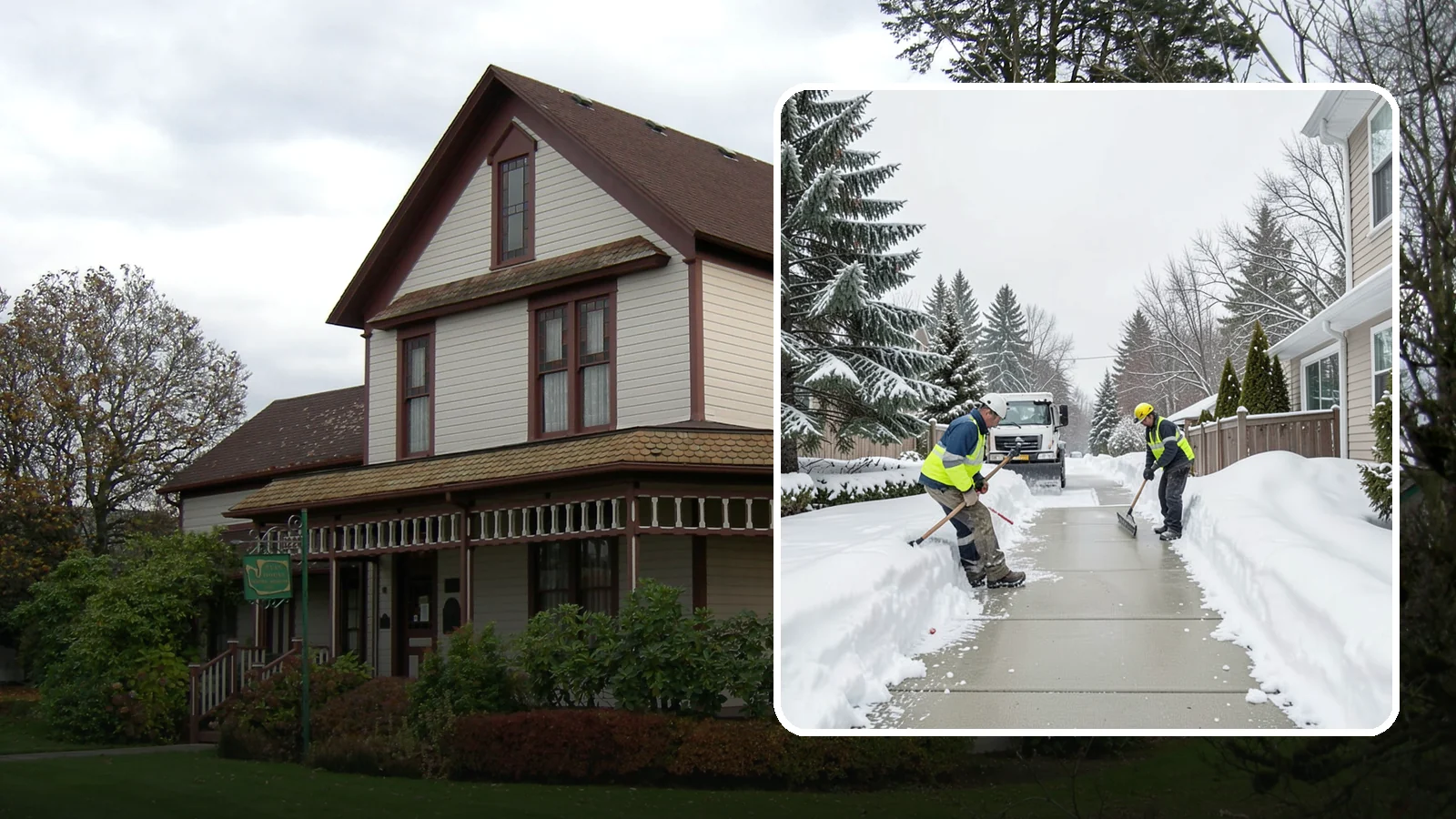 Back Patio Snow Removal in Sumner, Pierce County, WA - We clear snow off back patios so your outdoor space and rear exits stay usable during a cold snap.