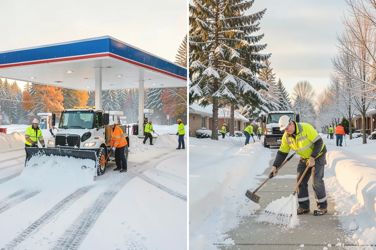 Back Patio Snow Removal in Tukwila, King County, WA - We inspect the patio material and surrounding access points