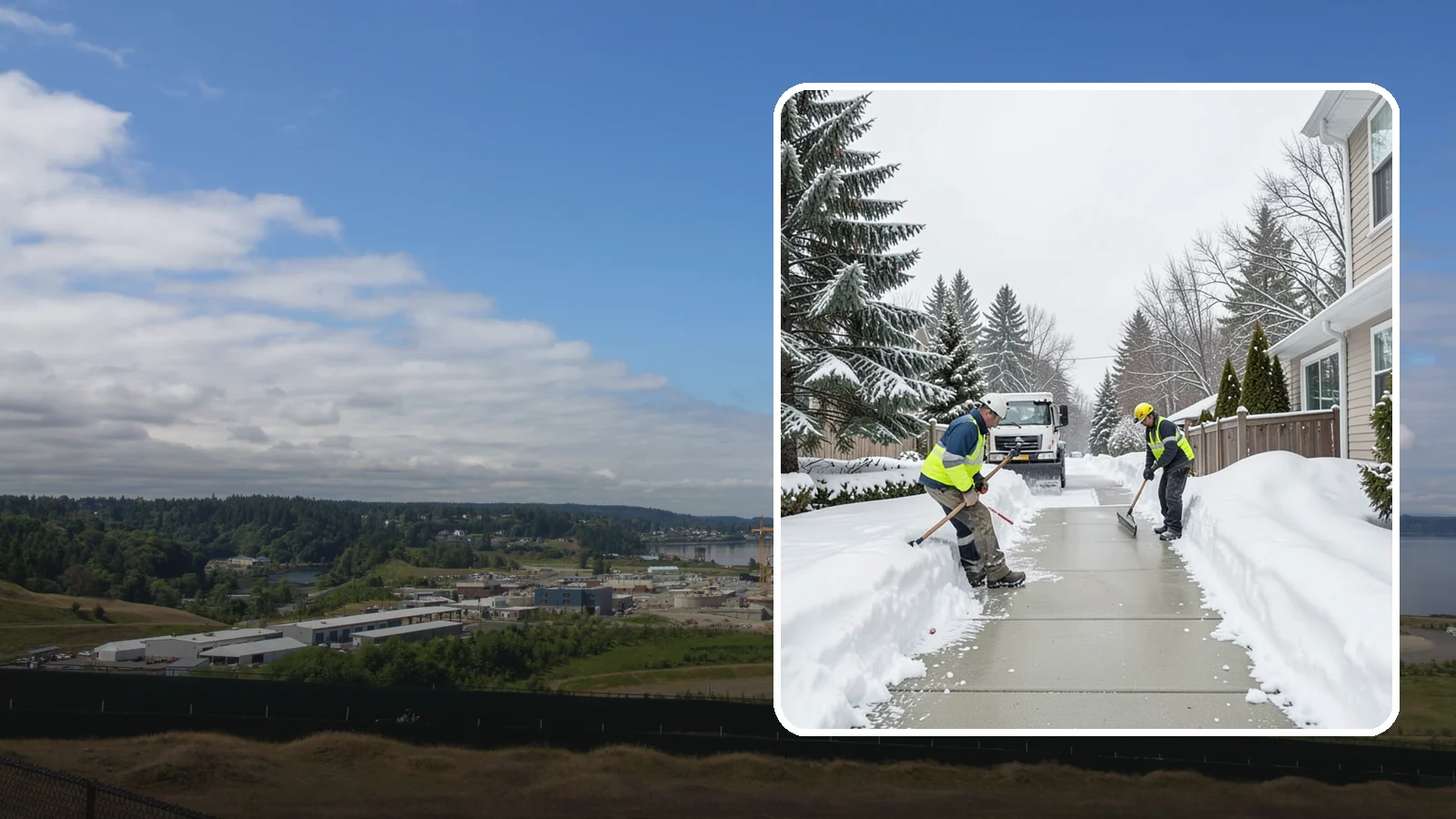 Back Patio Snow Removal in University Place, Pierce County, WA - We clear snow off back patios so your outdoor space and rear exits stay usable during a cold snap.