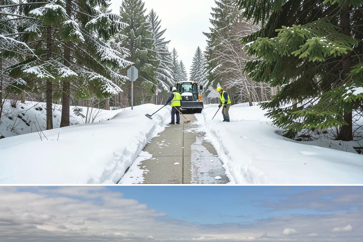 Back Patio Snow Removal in University Place, Pierce County, WA - Reserve your spot in early winter so the back of your home is covered when lowland snow arrives.
