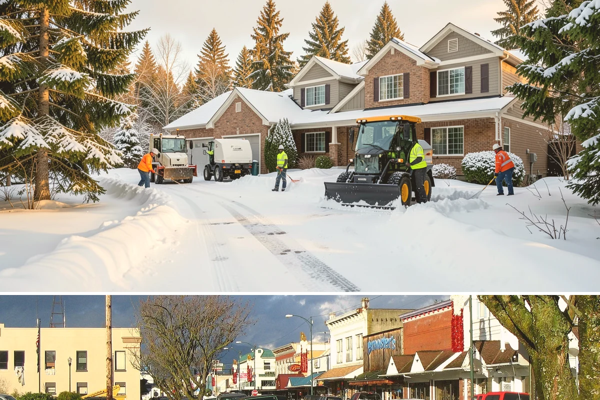 Backhoe Snow Removal in Arlington, Snohomish County, WA - Backhoe snow removal is typically needed mid-to-late winter, from January through February, after piles build across a storm...
