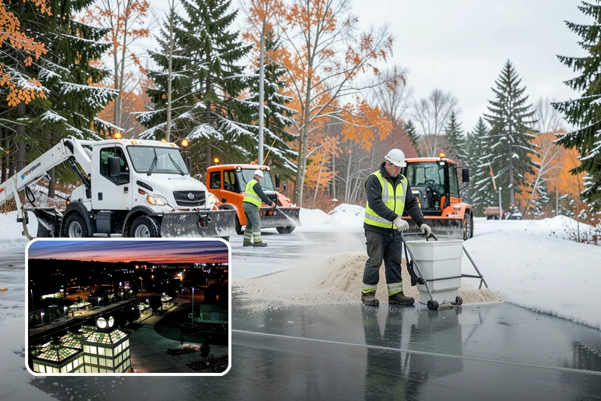 Backhoe Snow Removal in Auburn, King County, WA - Reach and force to move packed and piled snow