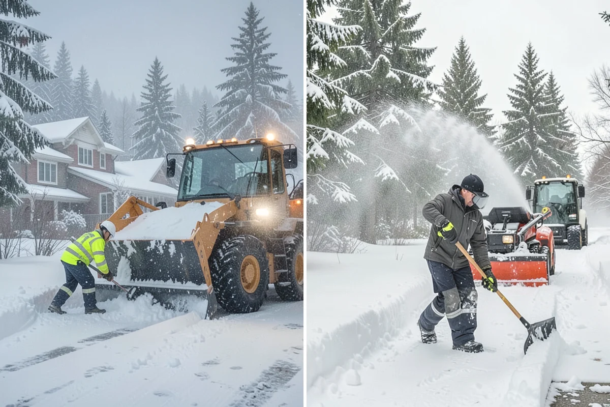 Backhoe Snow Removal in Black Diamond, King County, WA - Assess piled and compacted snow needing relocation