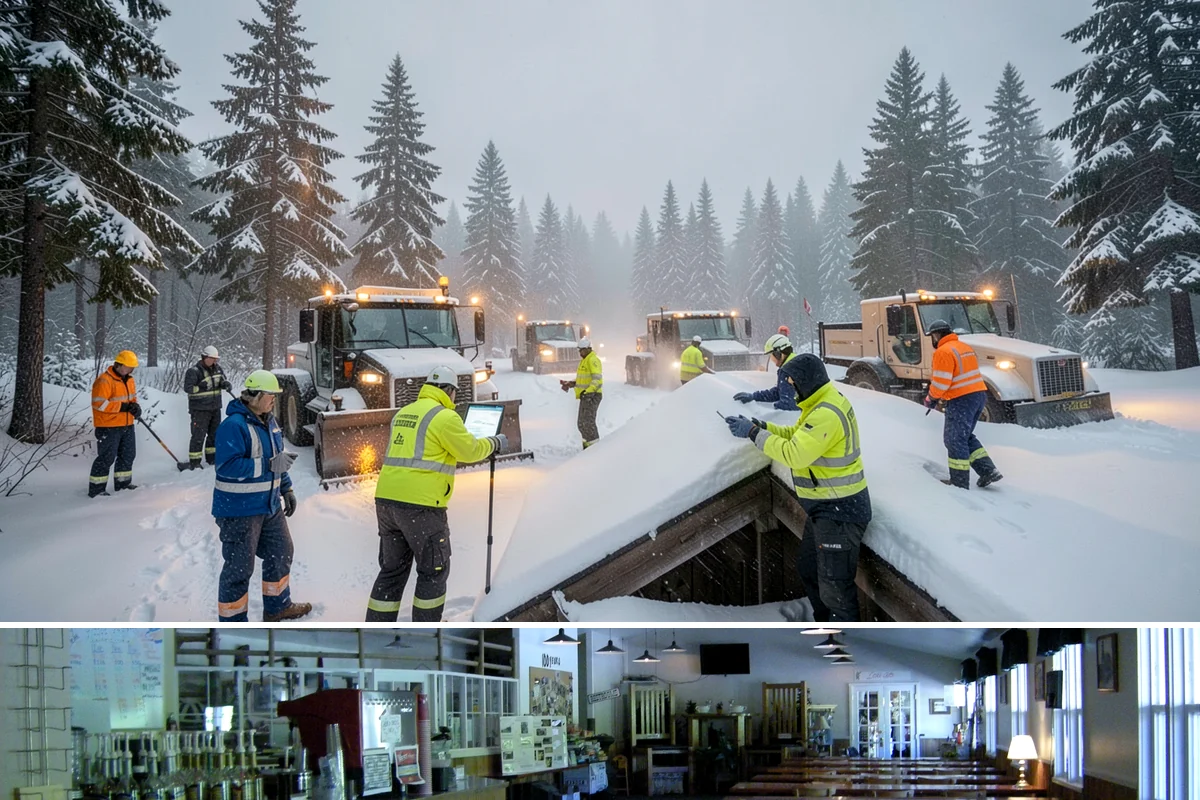Backhoe Snow Removal in Black Diamond, King County, WA - Backhoe snow removal is typically needed mid-to-late winter, from January through February, after piles build across a storm...