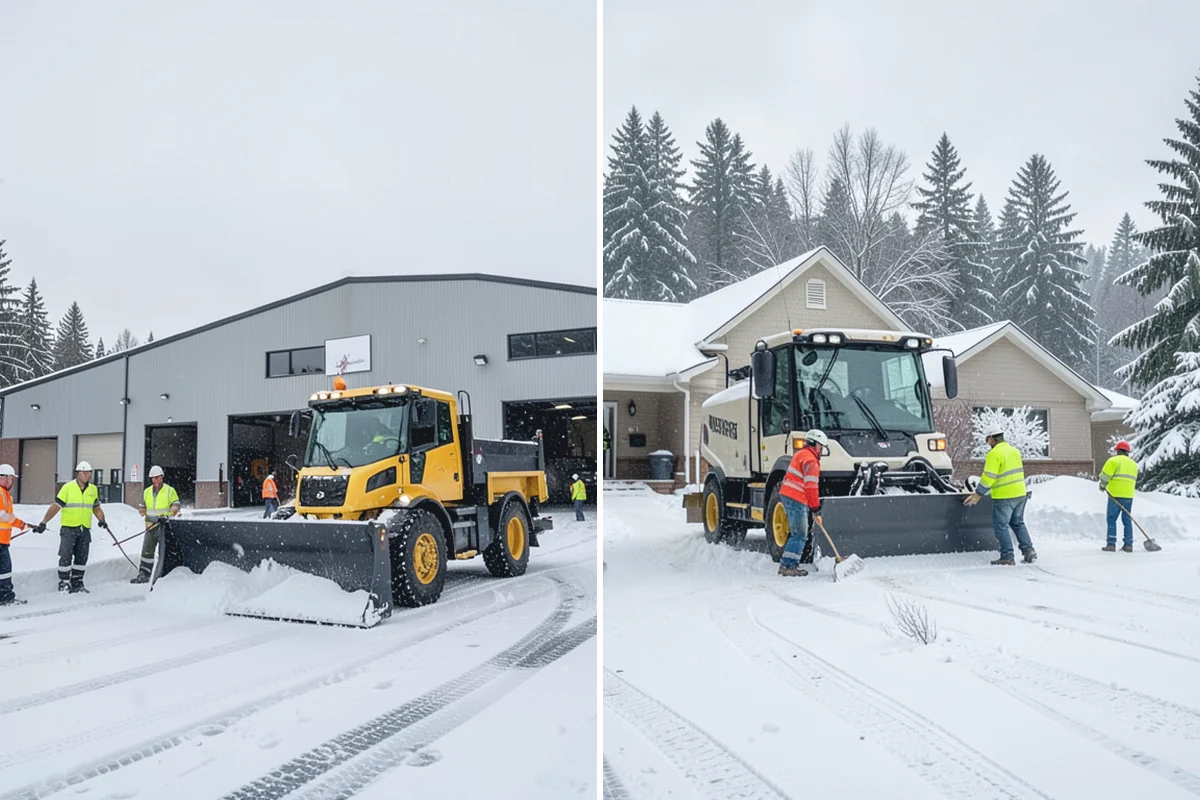 Backhoe Snow Removal in Bonney Lake, Pierce County, WA - Assess piled and compacted snow needing relocation